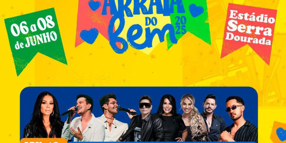 Os três dias de festa terão shows com entrada gratuita mediante doação de 1kg de alimento; evento terá vila gastronômica com o melhor da culinária goiana e típica