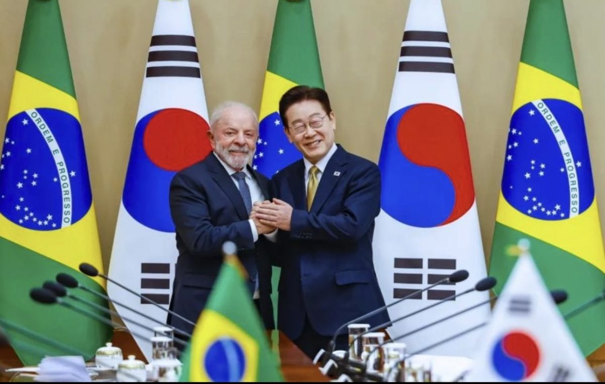 Imagem ilustrativa dos presidentes do Brasil e da Coreia do Sul