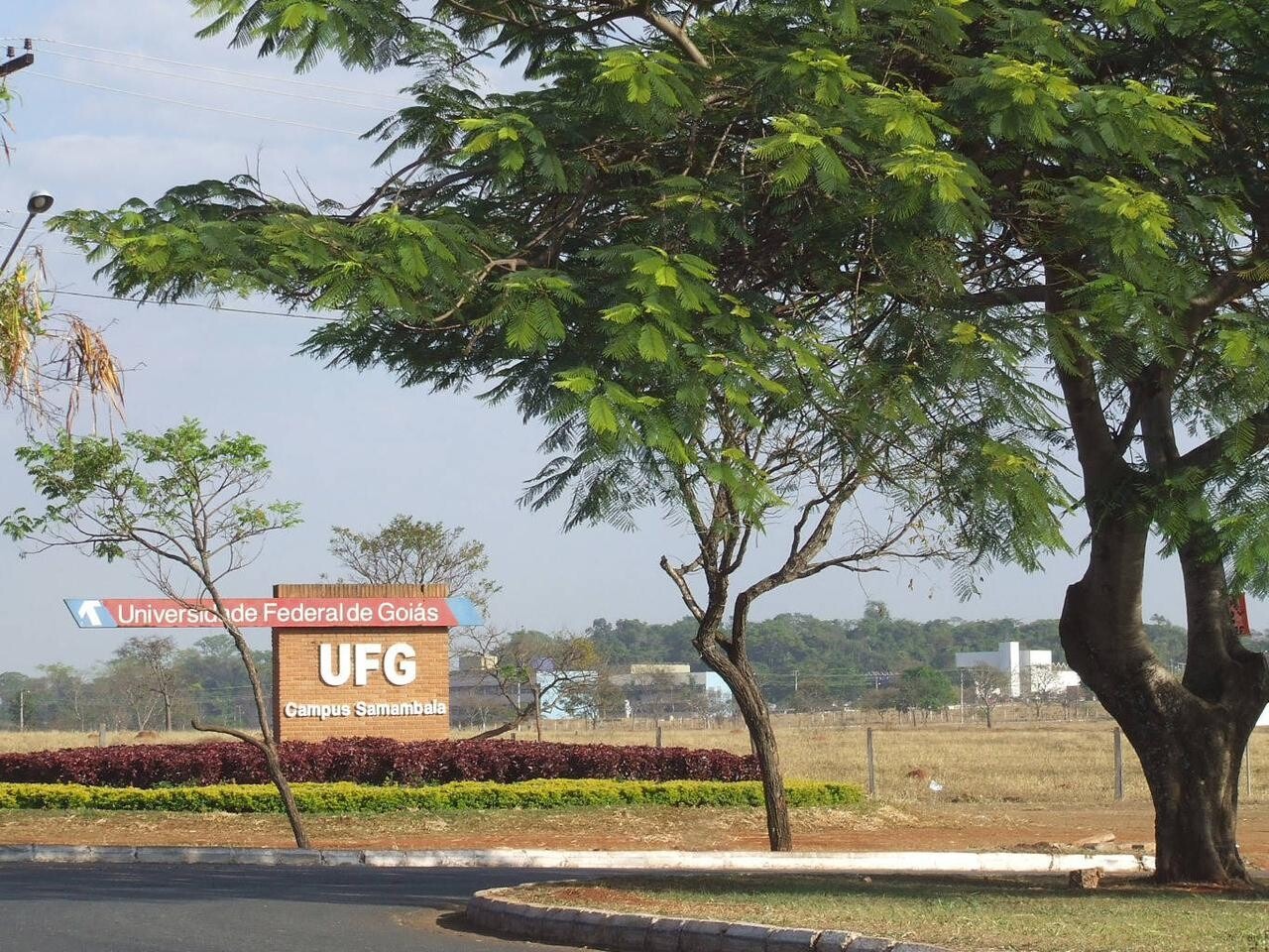 Imagem ilustrativa da placa da Universidade Federal de Goiás (UFG). As inscrições para o vestibular UFG se encerram dia 07 de agosto de 2026.