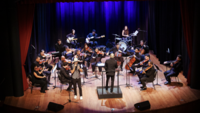 Imagem ilustrativa de uma orquestra, ilustrando os eventos culturais em comemoração aos 80 anos do SESI. As comemorações acontecerão em Brasília, nos dias 22 e 23 de agosto.